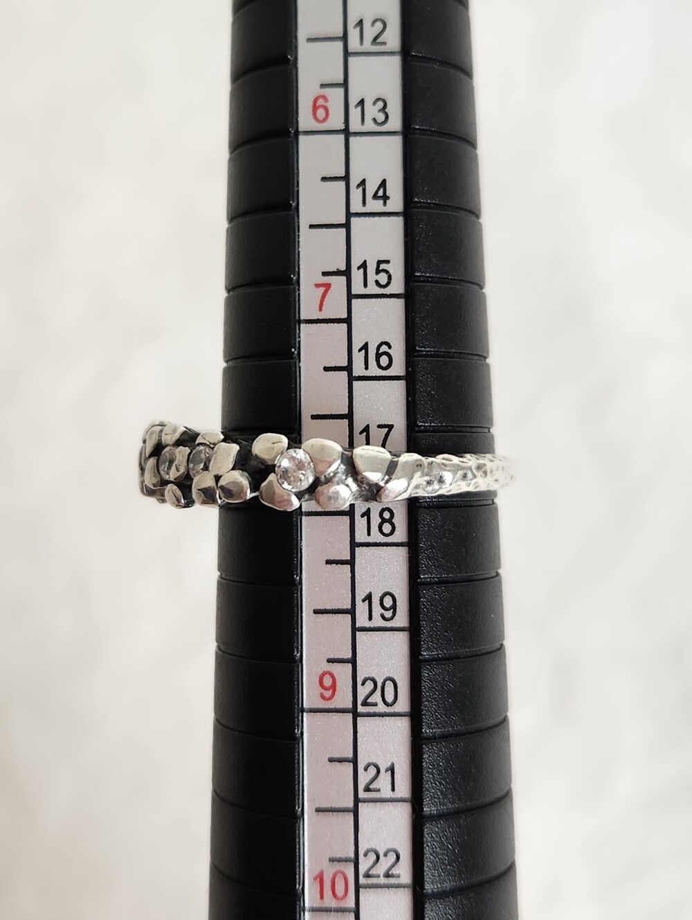 Italian Silver Rhinestone Ring - Picture 5 of 11
